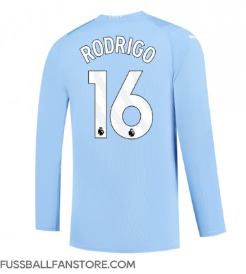 Manchester City Rodri Hernandez #16 Replik Heimtrikot 2023-24 Langarm